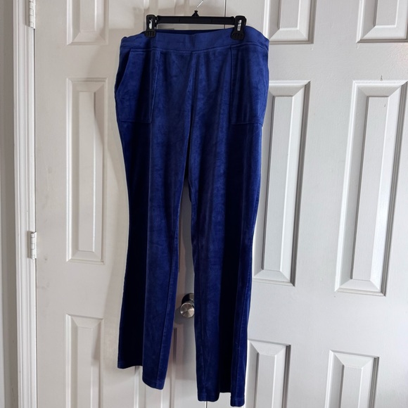 Juicy Couture Y2K Blue Velour Pants Women’s Size 1X - Picture 1 of 9